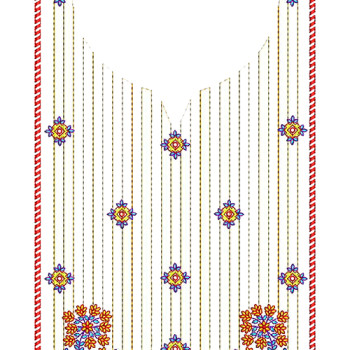 Lace Stripe Bloom Embroidery Design