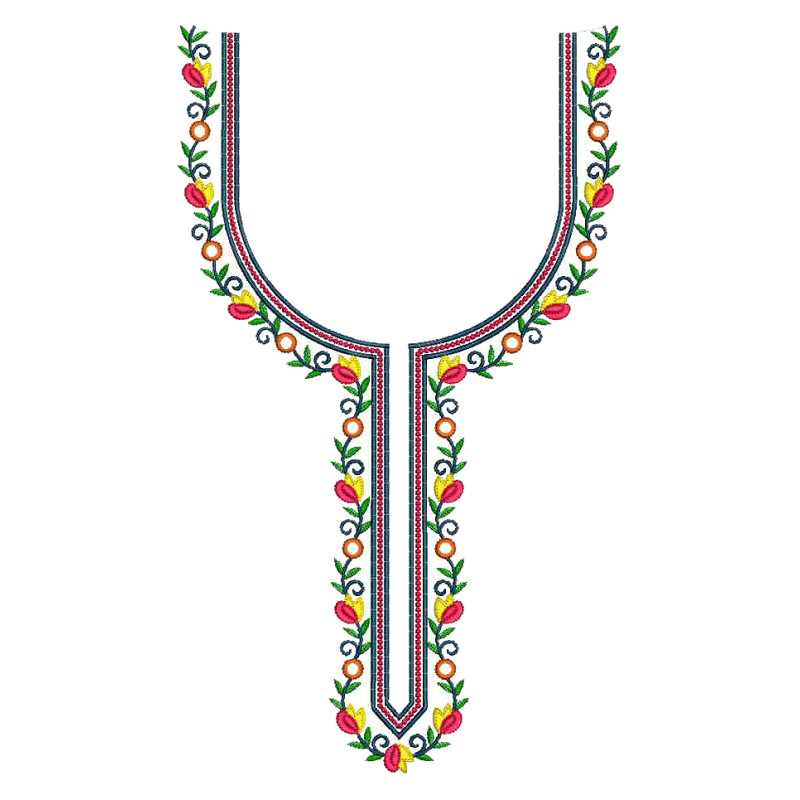 Simpal Dress Neck Embroidery Design