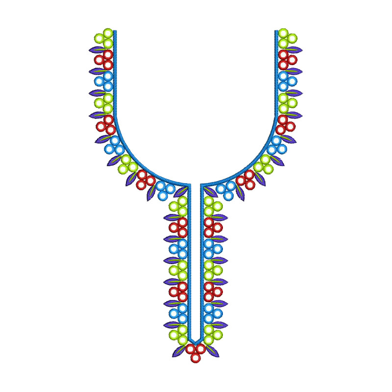 Simple Kurti Neck Embroidery