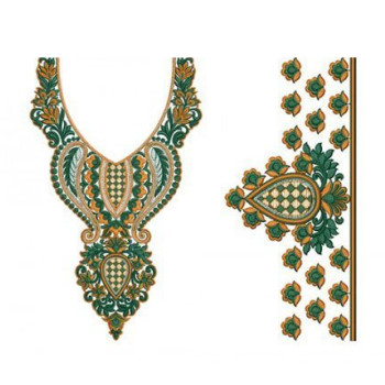 Simple Kurtis Embroidery Neck Design