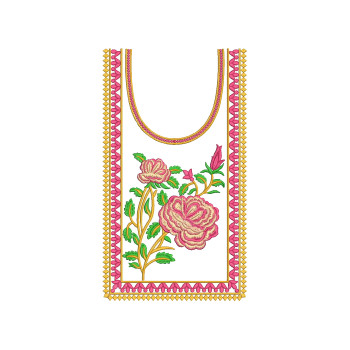 Simple Neck Embroidery Design For Kurtis
