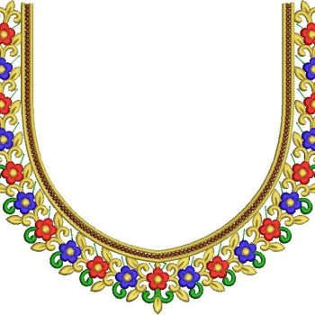 Flower Neck Embroidery Designs 26256