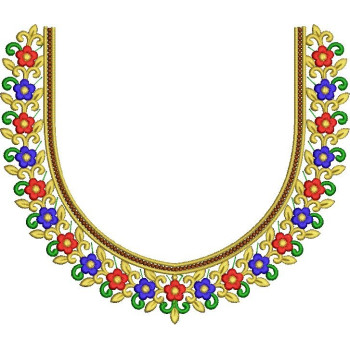 Flower Neck Embroidery Designs 26256