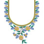 Jewel Tone Wildflower Yoke Embroidery Design