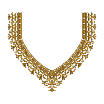 Simple Neck Embroidery Pattern For Kurtis