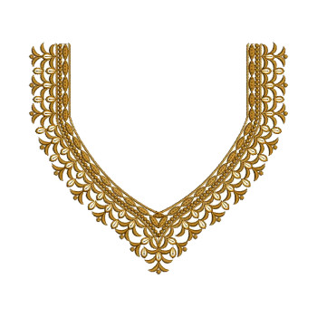 Simple Neck Embroidery Pattern For Kurtis