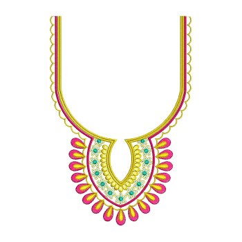 Simple Neck Gala Embroidery