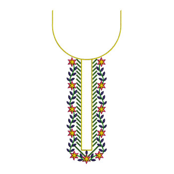 Simple Neck Gala Embroidery