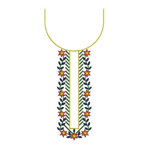 Simple Neck Gala Embroidery