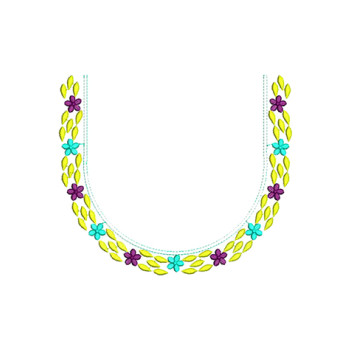 Dewdrop Neck Embroidery Design