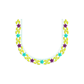 Dewdrop Neck Embroidery Design