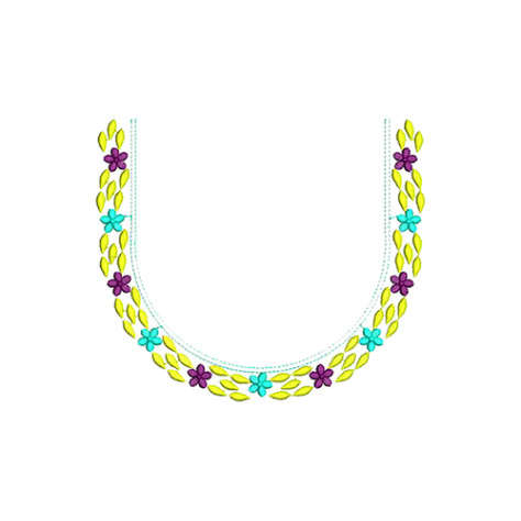 Dewdrop Neck Embroidery Design