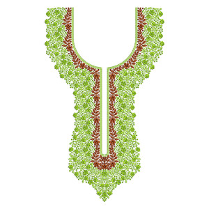 Small Floral Neck Embroidery Design