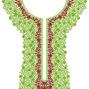 Small Floral Neck Embroidery Design
