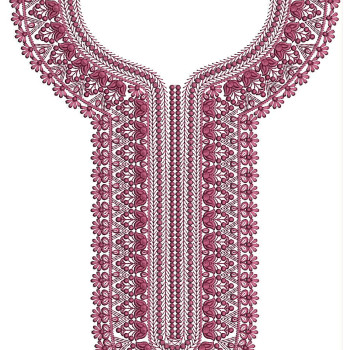 Mashaal Minar Neck Embroidery Design