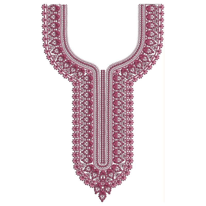 Mashaal Minar Neck Embroidery Design