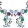 Small Leaf Neck Embroidery Design