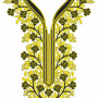 Ochre Eclipse Neck Embroidery Design