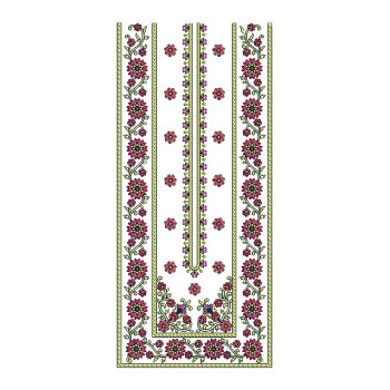 Square Heavy Neck Embroidery Design