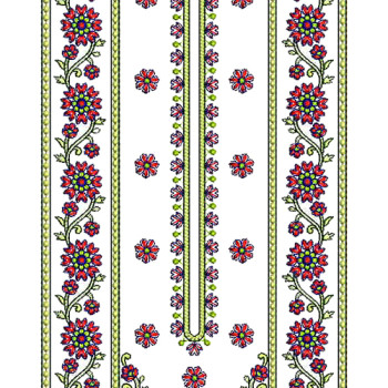 Square Heavy Neck Embroidery Design