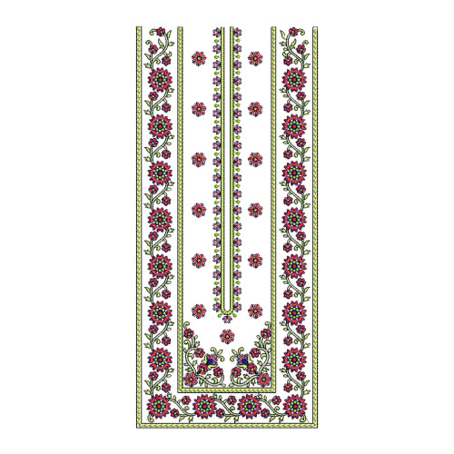 Square Heavy Neck Embroidery Design