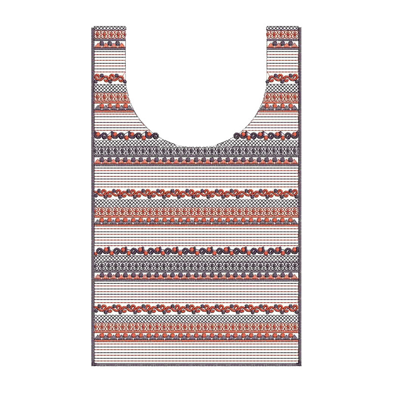 Square Neck Embroidery Design