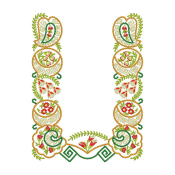 Statement Fusion Fashion Top Embroidery Design