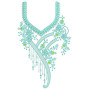 Celestial Ribbon Neck Embroidery Design