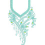 Celestial Ribbon Neck Embroidery Design