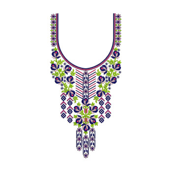 Gajra Cascade embroidery design