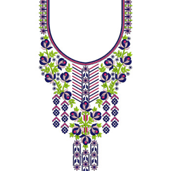 Gajra Cascade embroidery design