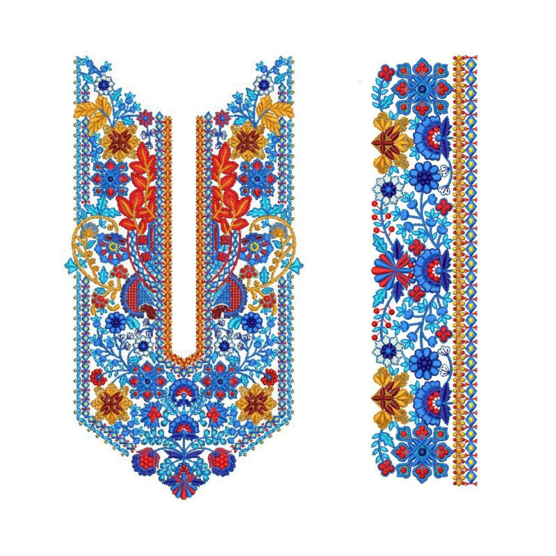 Grand Mughal Floral Back Embroidery