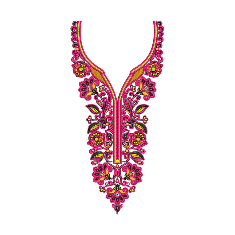 Rangoli Vines embroidery design