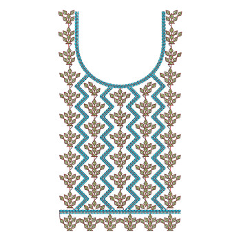 Triangle style Embroidery Neck