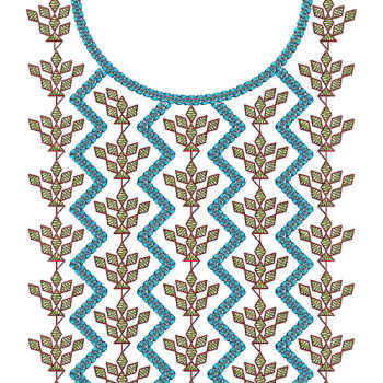 Triangle style Embroidery Neck