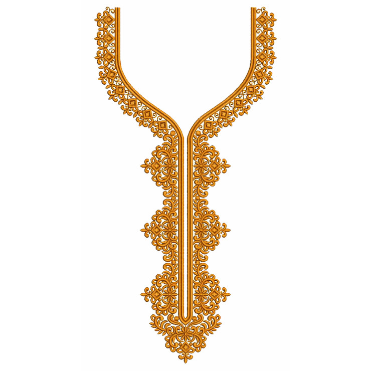 The Alhambra Colum Neck Embroidery Design