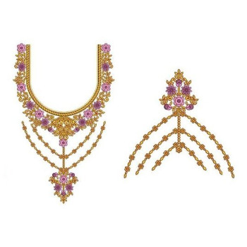 Necklace-Style Embroidery Design