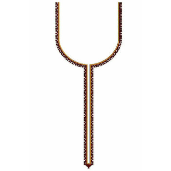 Geometric Neckline Trim Embroidery Design