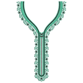 Bel-Buti Resham Neck Embroidery Design