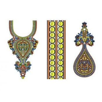 Tunisian Traditional Women Clothing Embroidery Design