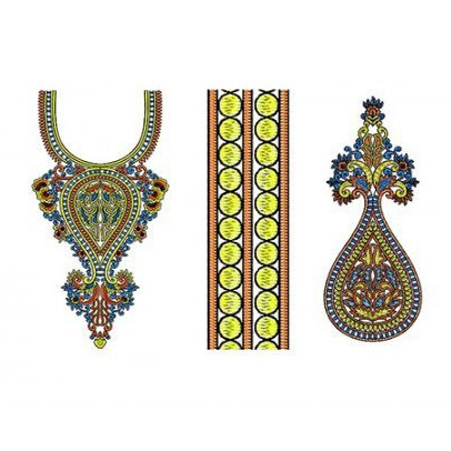 Tunisian Traditional Women Clothing Embroidery Design