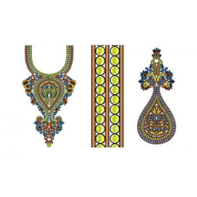 Tunisian Traditional Women Clothing Embroidery Design