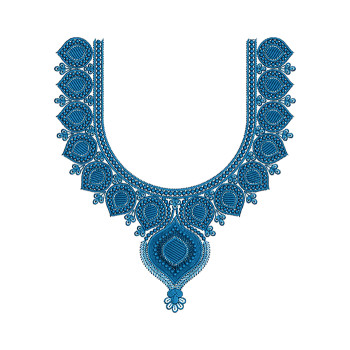Neelkanth Neck Embroidery Design