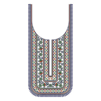 Antique Brocade Neck Embroidery Design