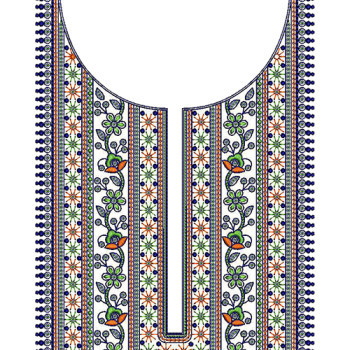 Antique Brocade Neck Embroidery Design