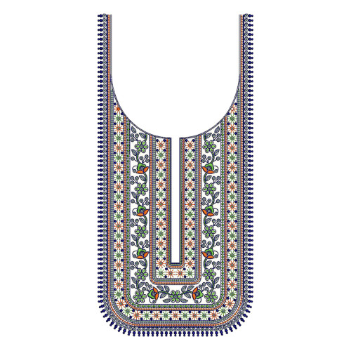 Antique Brocade Neck Embroidery Design