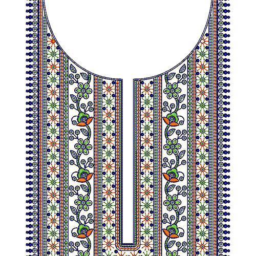 Antique Brocade Neck Embroidery Design