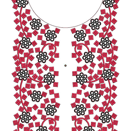 Folk Flow Embroidery Design