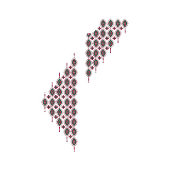 Unique Neck Embroidery Pattern