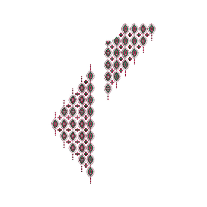 Unique Neck Embroidery Pattern